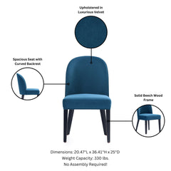 Dining Chair - Set of 2 in Blue