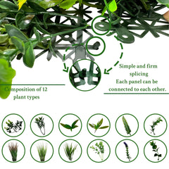 Artificial Boxwood Topiary Hedges Panels,40" x 40", Grass Backdrop Wall,Privacy Screen,Sun Protected Green Wall Decor ,for Outdoorfor Patio, Balcony, Garden, Backyard Indoor Outdoor Green Wall