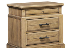 2 Drawer Nightstand w/ Tray - Caramel Finish