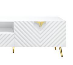 Gaines White High Gloss Finish TV Stand