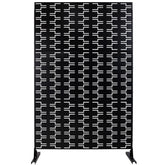 Outdoor & Indoor Privacy Screen Metal Privacy Screen 76" H×48" W, Freestanding Decorative Privacy Screen for Deck Balcony Patio, Privacy Fence Panels for Outside Lawn Garden PS112 BLACK