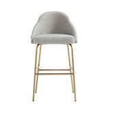 Barstool in Stone Gray and Gold