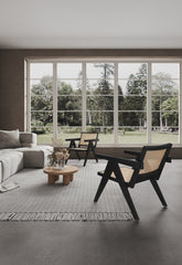 Accent Armchair in Black and Natural