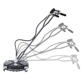 Universal 22" Industrial Plastic Cover Pressure Washer Surface Cleaner for Hot and Cold Water Machines, 3/8" Quick Connection, Recommended min 3450 PSI up to max of 4500 PSI, black