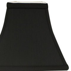 Slant Square Bell Hardback Lampshade with Washer Fitter, Black (with white lining)