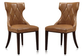 Dining Chair - Set of 2 in Saddle Brown