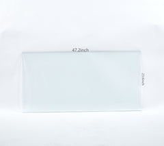 Tempered clear glass top.60x120x1CM