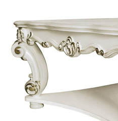 Vendome Antique Pearl Finish Square Coffee Table
