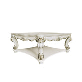Vendome Antique Pearl Finish Square Coffee Table