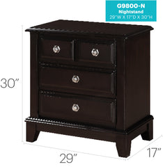 Ashford G9800-N Night Stand , Cappuccino