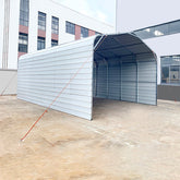 20FT x 30FT Metal Garage – Heavy-Duty Steel Carport with 13FT Peak Roof - The customer must have unloading capabilities, such as a forklift or crane