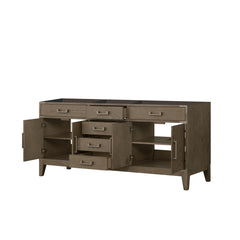 Grey Oak Double Bath Vanity 72 in. W x 22 in. D