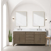 Grey Oak Double Bath Vanity 72 in. W x 22 in. D