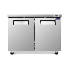 ORIKOOL 48" Commercial Under Counter Freezer 2 Door 14.1 Cu.ft Undercounter Work Top Freezers ETL Approved