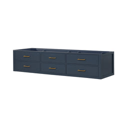 Blue Double Bath Vanity 84 in. W x 22 in. D