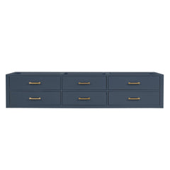 Blue Double Bath Vanity 84 in. W x 22 in. D