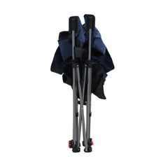 Outdoor Camping Chairs Folding/Portable/Adjustable reclining chair(Three-level adjustment), Side Pockets & Cup Holder,Carry Bag,Dark Blue