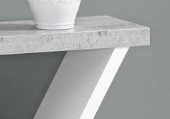 Accent Table, Console, Entryway, Narrow, Sofa, Living Room, Bedroom, Grey And White Laminate, Contemporary, Modern