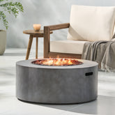 WELLINGTON ROUND IRON FIRE PIT -40,000 BTU,TANK OUTSIDE