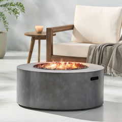 WELLINGTON ROUND IRON FIRE PIT -40,000 BTU,TANK OUTSIDE