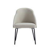 Dining Chair in Stone Gray and Black