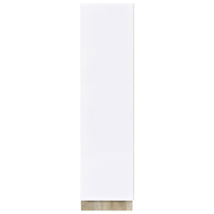 Geilys White and Distressed Pine 65-inch 8-shelf Bookcase