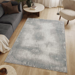 Geometrix GC_DIM1002 Gray 5 ft. 3 in. x 7 ft. 3 in. Area Rug