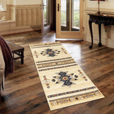 Tribes GC_YLS4006 Cream 2 ft. 7 in. x 7 ft. 3 in. Southwest Area Rug