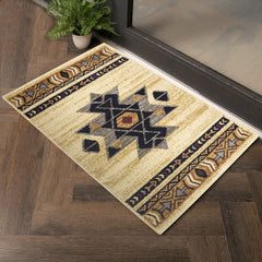 Tribes GC_YLS4006 Cream 2 ft. 7 in. x 7 ft. 3 in. Southwest Area Rug