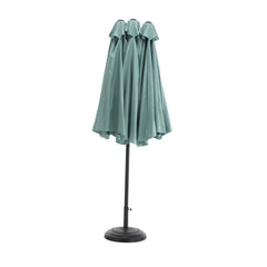 14.8 Ft Double Sided Outdoor Umbrella Rectangular Large with Crank ( Light green )(No Base)