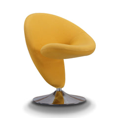 Swivel Lounge Chair in Yellow
