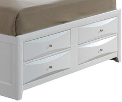 Contemporary Full Storage Bed In White