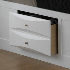 Contemporary Full Storage Bed In White