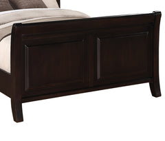 Elegant Transitional Queen Bed In Cappuccino