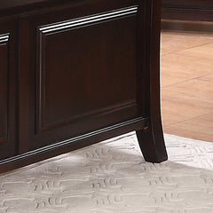 Elegant Transitional Queen Bed In Cappuccino