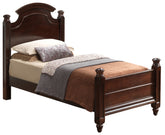 Elegant Traditional Twin Bed In Cappuccino