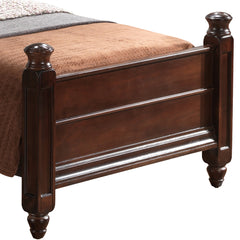 Elegant Traditional Twin Bed In Cappuccino