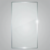 One Piece of Glass Only , 1/4" (6mm) Clear Tempered Glass with Explosion-Proof Film, 24D03-48PGS