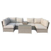 4-Person Outdoor Sofa Set – Pre-Assembled & Cushion Included