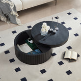 Modern Round Coffee Table with Storage Accent Tea Table for Living Room Bedroom Office Apartment