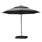Round Cantilever Umbrella with Center Pole, Gray (Base Not Included)