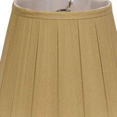 Slant English Box Pleat Softback Lampshade with Washer Fitter, Honey