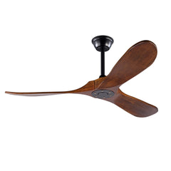 Hot sales 52 Inch Indoor Black Ceiling Fans With Lights,3 Solid Wood Blades, Ceiling Fan with Remote Control,Reversible DC Motor, Fan Light for Bedroom, Living room, Study room
