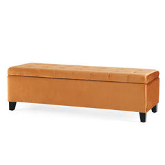 Storage Ottoman,Rectangular Ottoman Bench,Upholstered Storage Bench,Foot Rest for Living Room, Entryway and Bedroom,