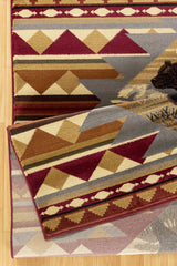 Nature's Nest GC_CBL3001 Multi 2 ft. x 3 ft. Lodge Area Rug