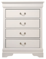 Louis Phillipe G3190-BC 4 Drawer Chest , White