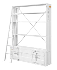 Cargo White Finish Bookcase W/Ladder
