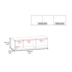 Sahara 47" Wide One - Door Wall Cabinet with Three Shelves and Pull up door for Home Office, Living room, Kitchen, Garage White and Natural Oak