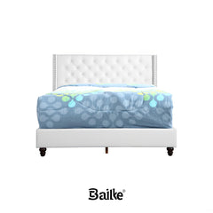 Chic Transitional Full Bed In Bright White