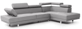 Riveredge G452-SC Sectional ( Without Ottoman) , GRAY